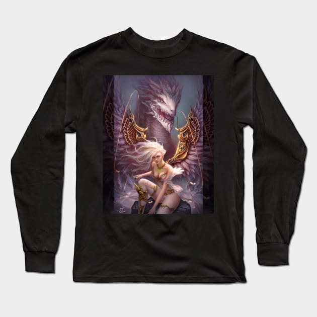 The Archangel Long Sleeve T-Shirt by JerryLoh Art
